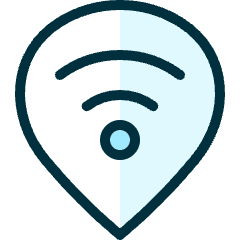 Style Three Pin Wifi Icon from Ultimate Duotone Set