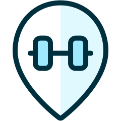 Style Two Pin Gym Icon from Ultimate Duotone Set