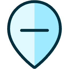 Style Two Pin Minus Icon from Ultimate Duotone Set