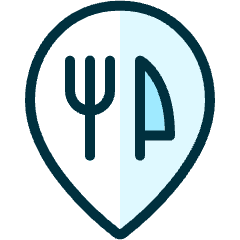 Style Two Pin Restaurant Icon from Ultimate Duotone Set