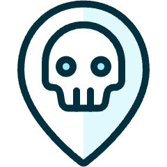 Style Two Pin Skull Icon from Ultimate Duotone Set