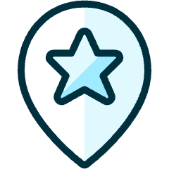 Style Two Pin Star Icon from Ultimate Duotone Set