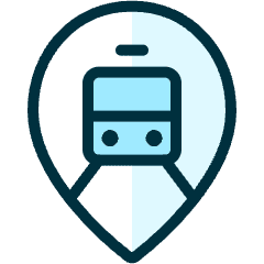 Style Two Pin Train Icon from Ultimate Duotone Set
