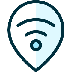 Style Two Pin Wifi Icon from Ultimate Duotone Set