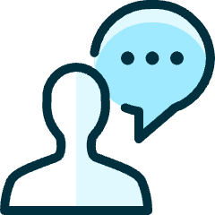 Messages People Person Bubble Circle Icon from Ultimate Duotone Set