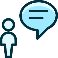 Messages People User Bubble Circle Icon from Ultimate Duotone Set