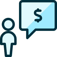 Messages People User Dollar Icon from Ultimate Duotone Set