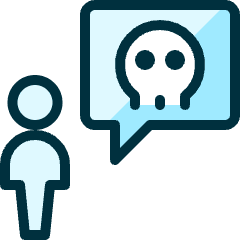 Messages People User Skull Icon from Ultimate Duotone Set