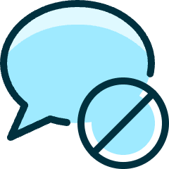 Messages Bubble Disable Icon from Ultimate Duotone Set