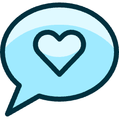 Messages Bubble Heart Icon from Ultimate Duotone Set