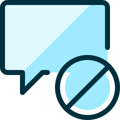 Messages Bubble Square Disable Icon from Ultimate Duotone Set