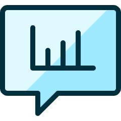 Messages Bubble Square Graph Icon from Ultimate Duotone Set