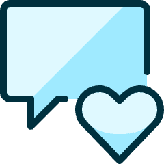 Messages Bubble Square Heart 1 Icon from Ultimate Duotone Set