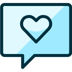 Messages Bubble Square Heart Icon from Ultimate Duotone Set