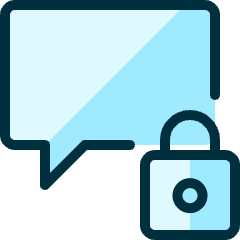 Messages Bubble Square Lock Icon from Ultimate Duotone Set