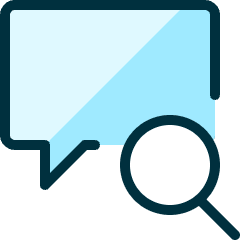 Messages Bubble Square Search Icon from Ultimate Duotone Set