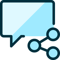 Messages Bubble Square Share Icon from Ultimate Duotone Set