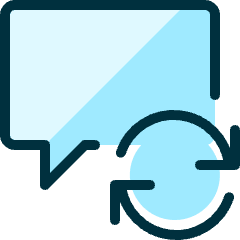 Messages Bubble Square Sync Icon from Ultimate Duotone Set