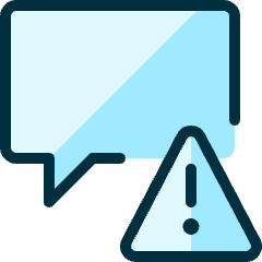 Messages Bubble Square Warning Triangle Icon from Ultimate Duotone Set