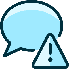 Messages Bubble Warning Triangle Icon from Ultimate Duotone Set