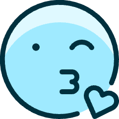 Smiley Kiss Heart Icon from Ultimate Duotone Set
