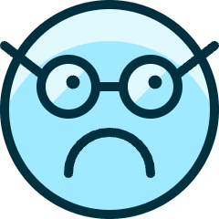 Smiley Sad Nerd Icon from Ultimate Duotone Set
