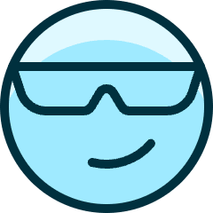 Smiley Smirk Glasses 1 Icon from Ultimate Duotone Set