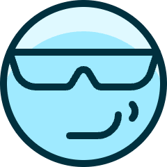 Smiley Smirk Glasses Icon from Ultimate Duotone Set