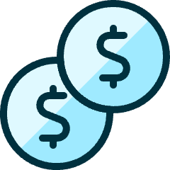 Accounting Coins Icon from Ultimate Duotone Set