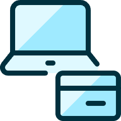 Credit Card Laptop Payment Icon from Ultimate Duotone Set