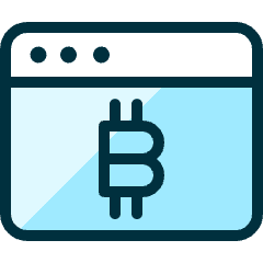 Crypto Currency Bitcoin Browser Icon from Ultimate Duotone Set