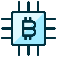 Crypto Currency Bitcoin Chip Icon from Ultimate Duotone Set