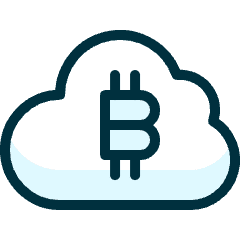 Crypto Currency Bitcoin Cloud Icon from Ultimate Duotone Set