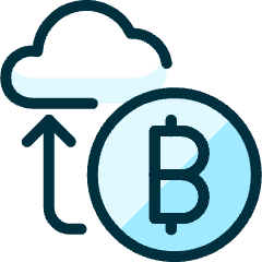 Crypto Currency Bitcoin Cloud Sync Icon from Ultimate Duotone Set