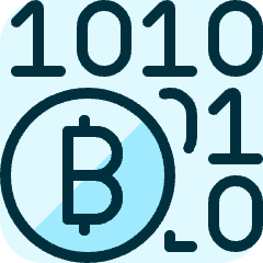 Crypto Currency Bitcoin Code Icon from Ultimate Duotone Set