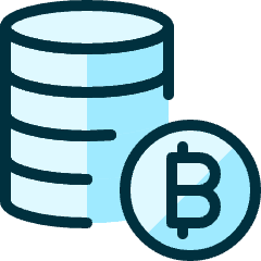 Crypto Currency Bitcoin Coins Icon from Ultimate Duotone Set