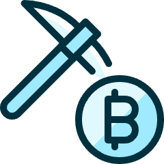 Crypto Currency Bitcoin Mining Icon from Ultimate Duotone Set