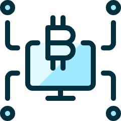 Crypto Currency Bitcoin Monitor Mining 1 Icon from Ultimate Duotone Set