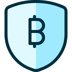 Crypto Currency Bitcoin Shield Icon from Ultimate Duotone Set