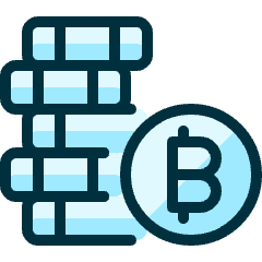 Crypto Currency Bitcoin Stack Coins Icon from Ultimate Duotone Set
