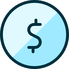 Currency Dollar Circle Icon from Ultimate Duotone Set