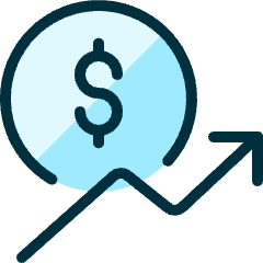 Currency Dollar Increase Icon from Ultimate Duotone Set