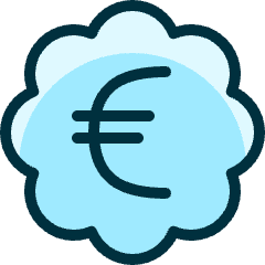 Currency Euro Bubble Icon from Ultimate Duotone Set