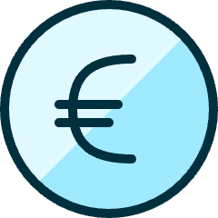 Currency Euro Circle Icon from Ultimate Duotone Set