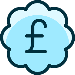 Currency Pound Bubble Icon from Ultimate Duotone Set