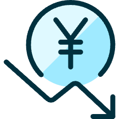 Currency Yuan Decrease Icon from Ultimate Duotone Set