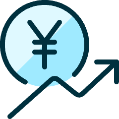 Currency Yuan Increase Icon from Ultimate Duotone Set
