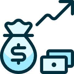 Saving Bag Increase Icon from Ultimate Duotone Set