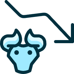 Saving Bull Decrease Icon from Ultimate Duotone Set