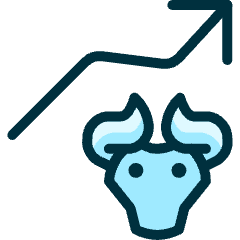 Saving Bull Increase Icon from Ultimate Duotone Set